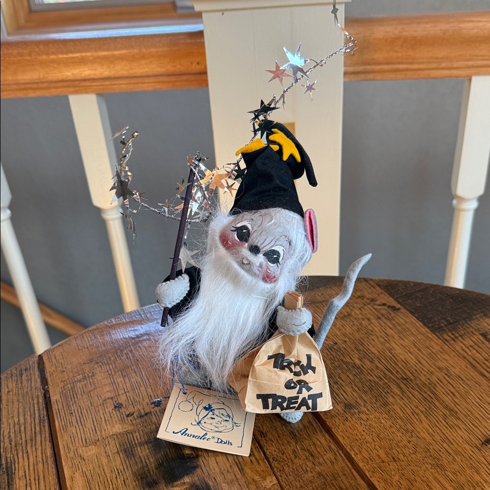 Vintage Wizard Trick or Treat Mouse Annalee 1993